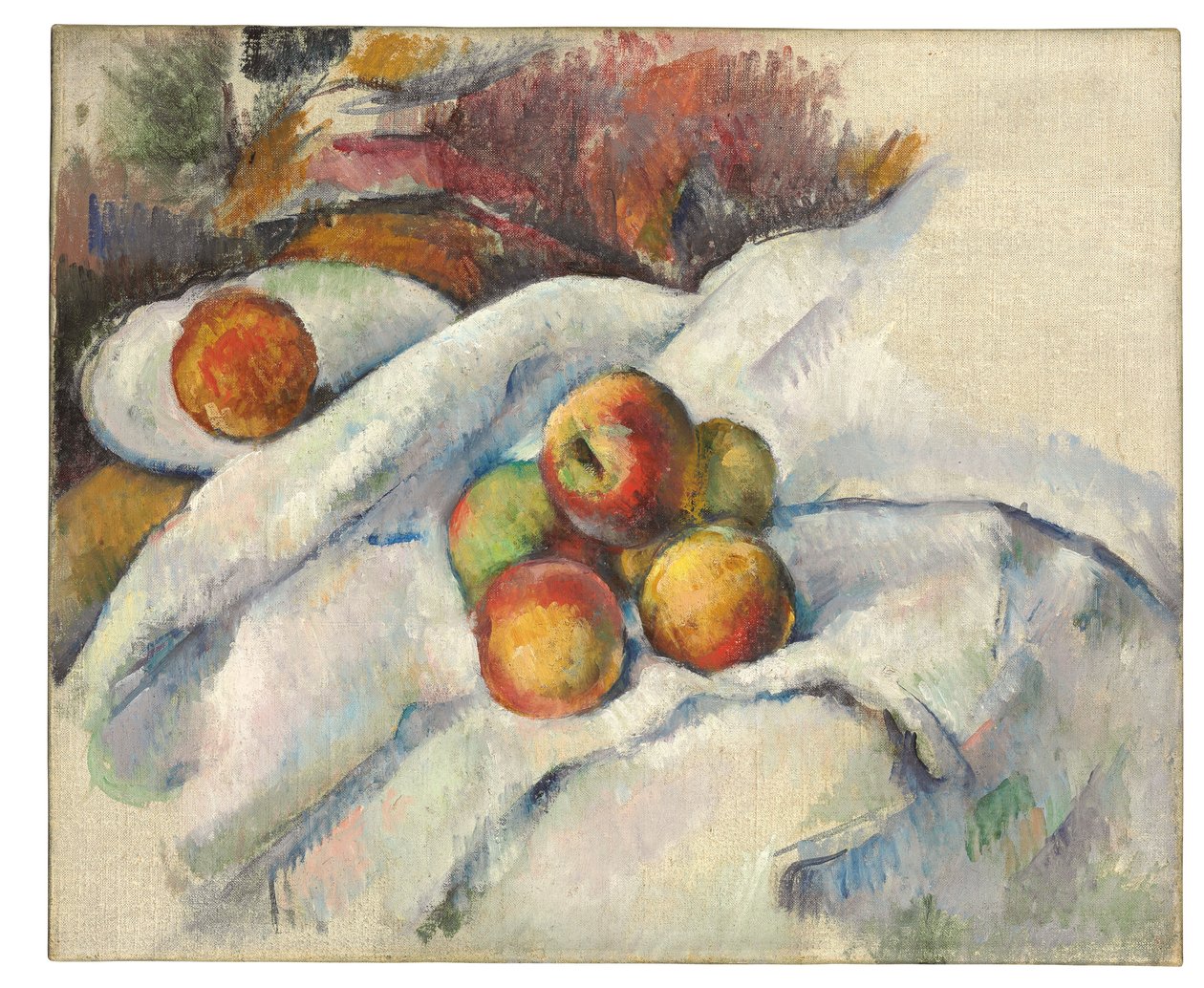 Apples on a Cloth, c.1885 by Paul Cézanne
