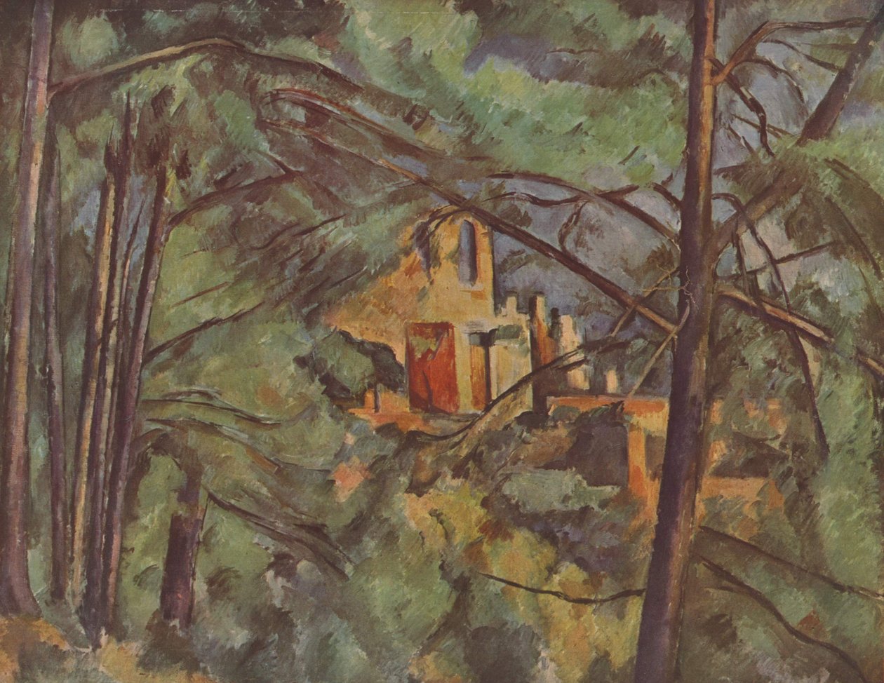 Château Noir Behind the Trees by Paul Cézanne