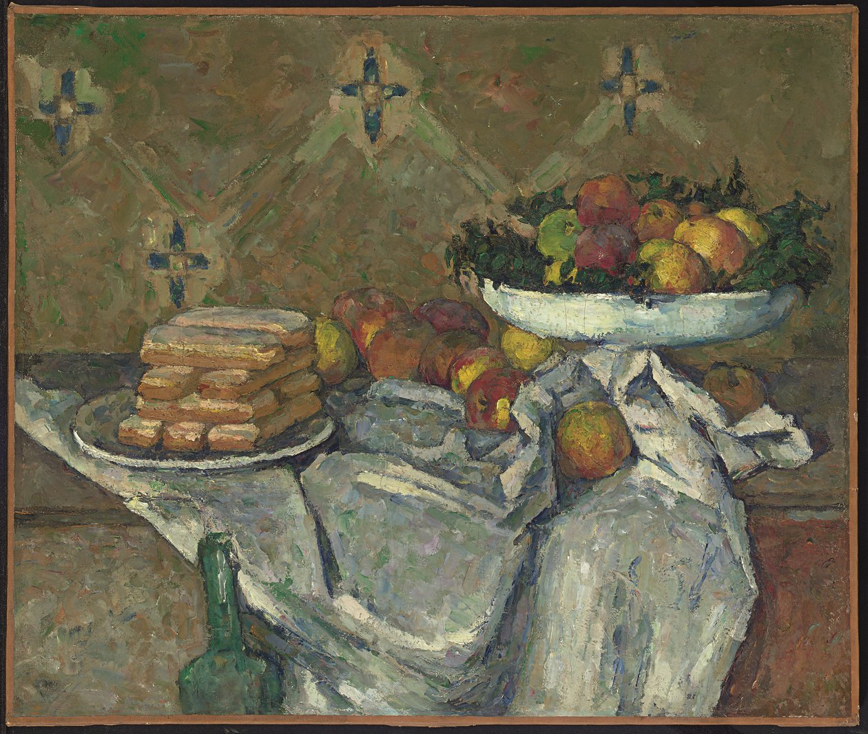 Compotier et assiette de biscuits by Paul Cézanne