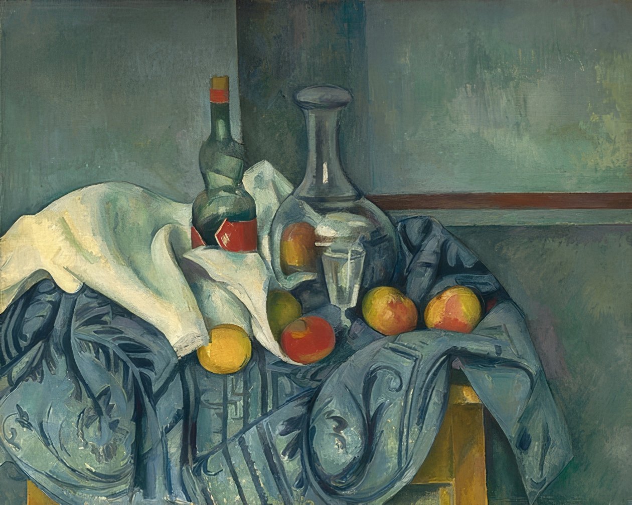The Peppermint Bottle. 1893/95 by Paul Cézanne
