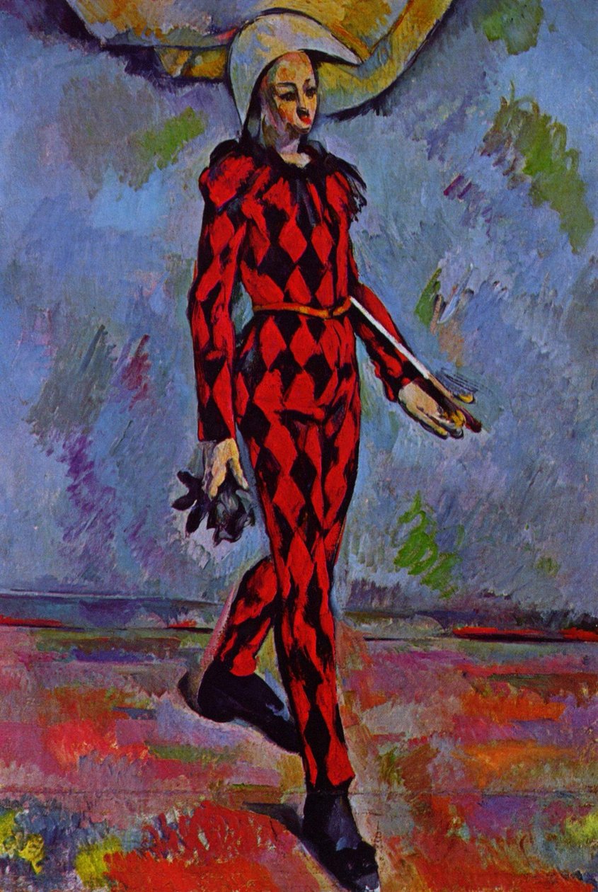 Harlequin by Paul Cézanne