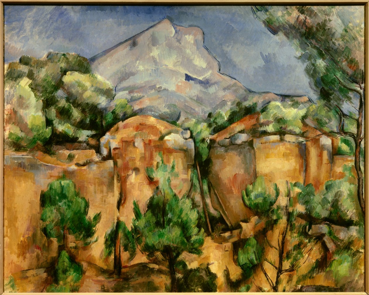 Mont Sainte-Victoire Seen from the Bibemus Quarry. Painting by Paul Cezanne, c. 1897. Baltimore Museum of Art by Paul Cézanne