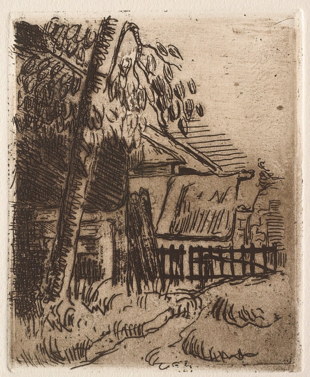 Landscape in Auvers, 1873 by Paul Cézanne