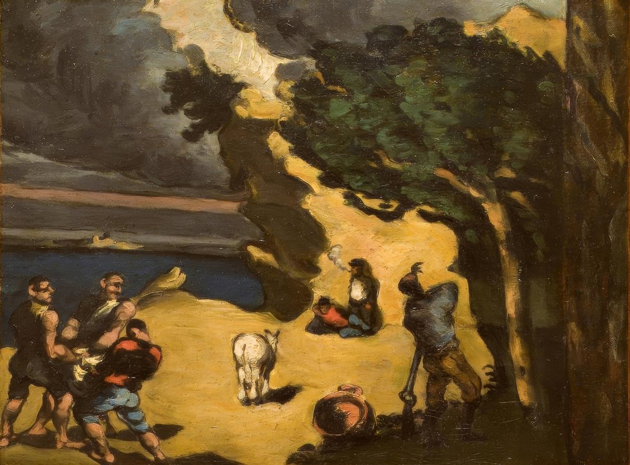 The Donkey Thieves by Paul Cézanne