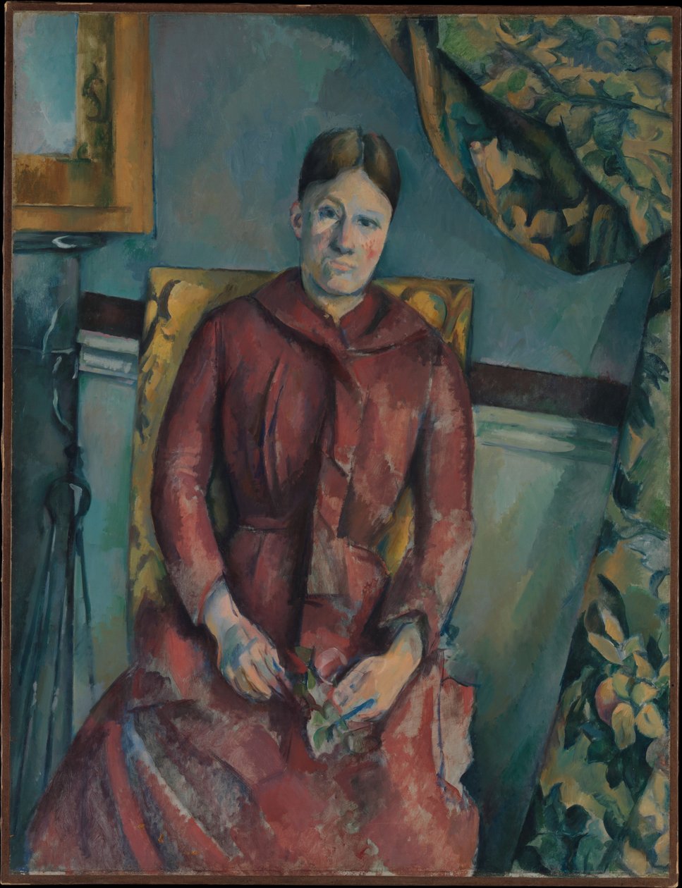 Madame Cézanne in a Red Dress by Paul Cézanne