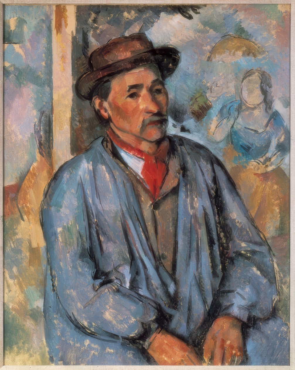 Man in a Blue Smock by Paul Cézanne