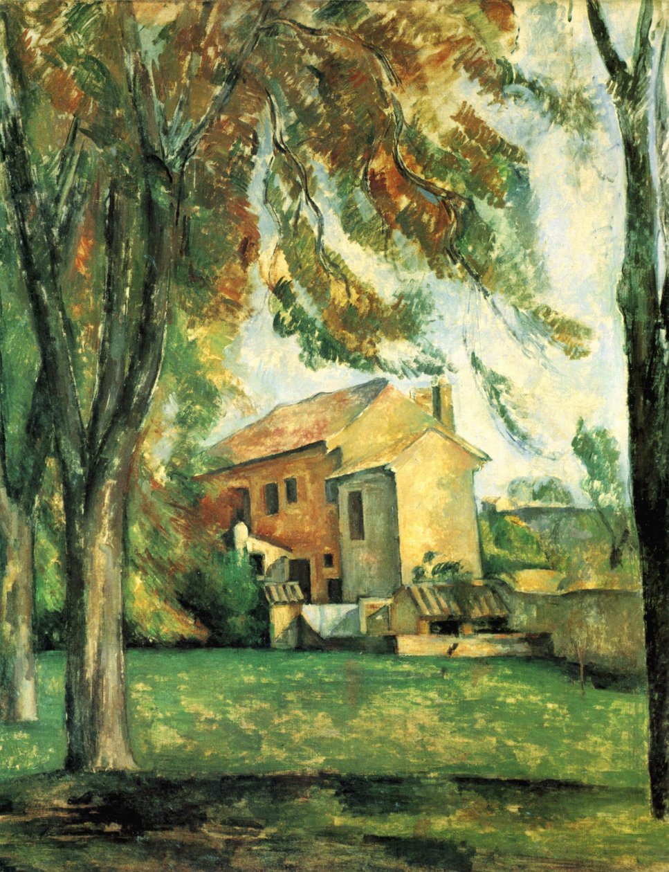 Chestnut Trees and Farm at Jas de Bouffan by Paul Cézanne