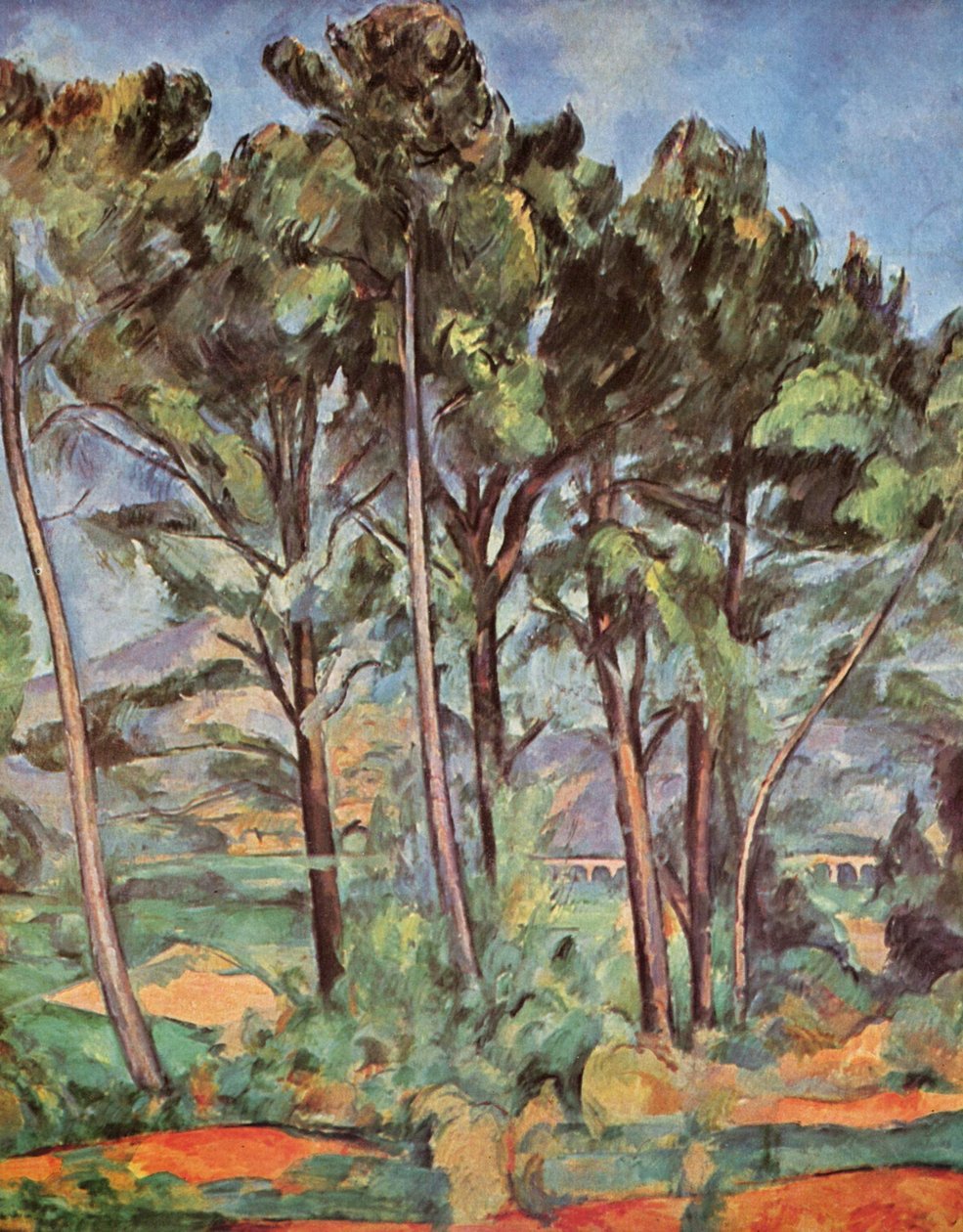 Montagne Sainte-Victoire and Viaduct from the Valcros Side by Paul Cézanne