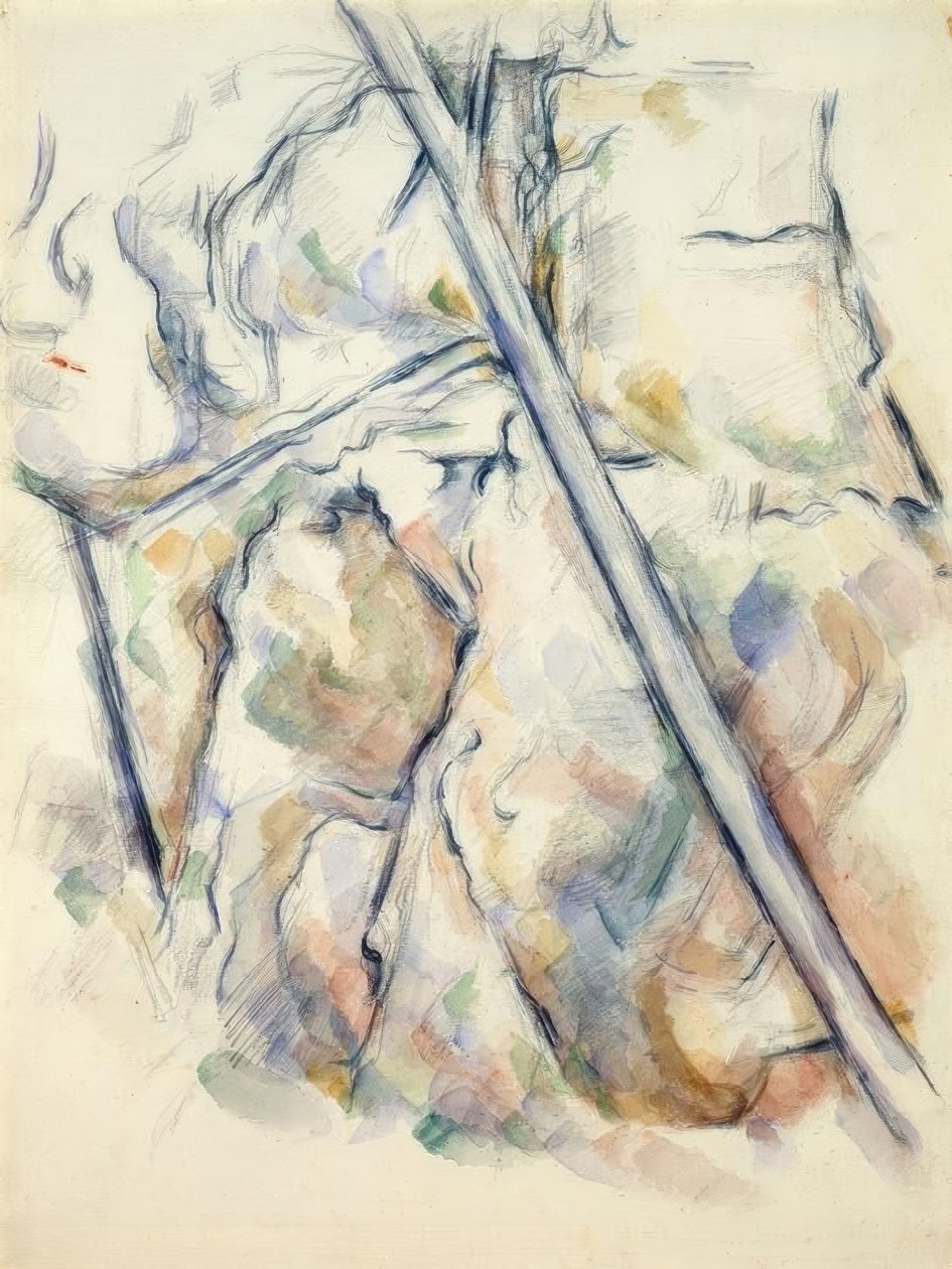 Pine and Rocks near the Caves above Château-Noir by Paul Cézanne