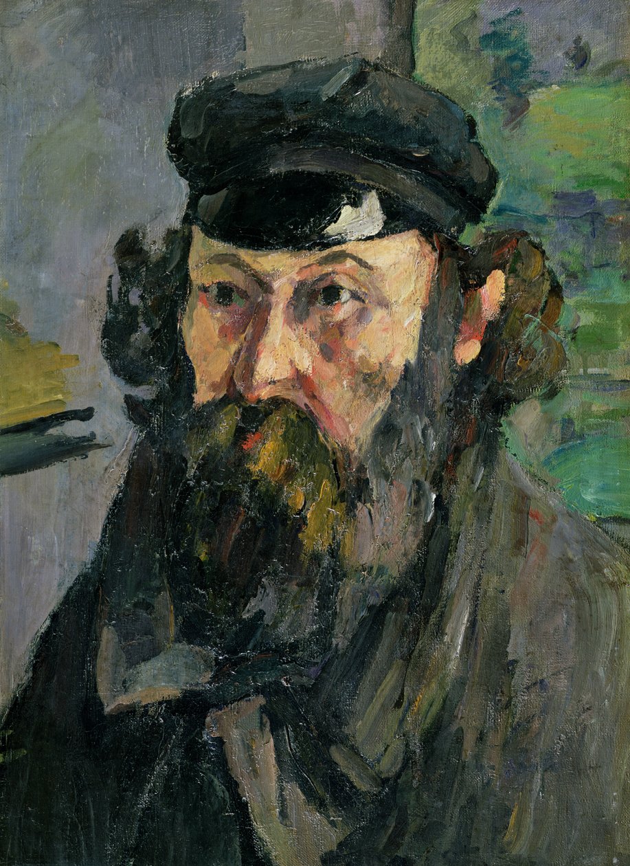 Self Portrait in a Casquette by Paul Cézanne