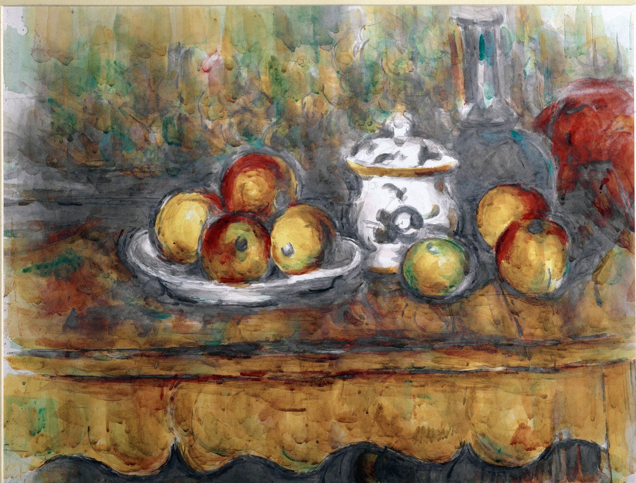 Still Life with a Blue Bottle by Paul Cézanne