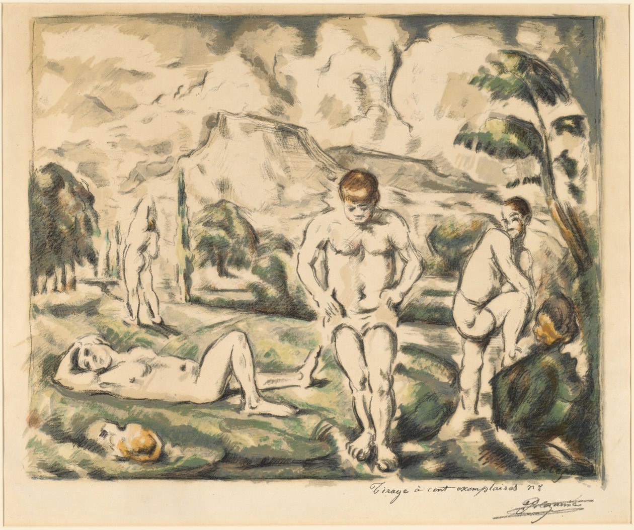 The Bathers (Large Plate) by Paul Cézanne