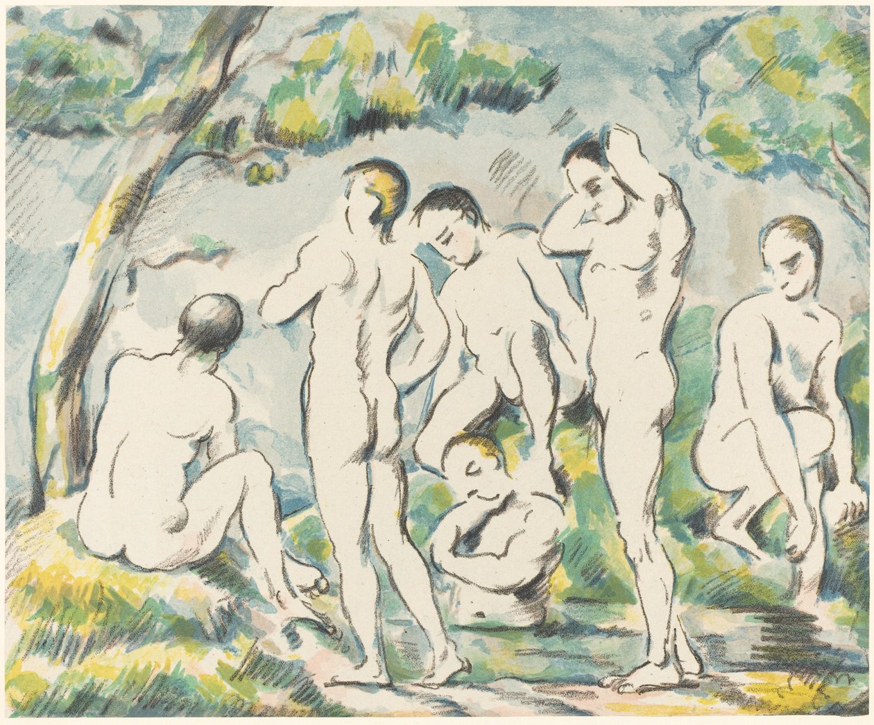 The Bathers Small Plate, 1897 by Paul Cézanne