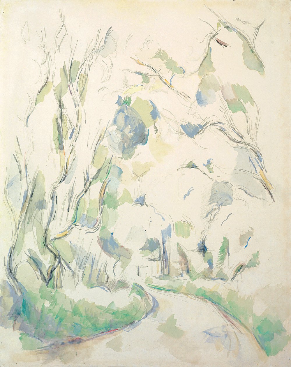 Wells and a Winding Path in the Chateau Noir Park by Paul Cézanne
