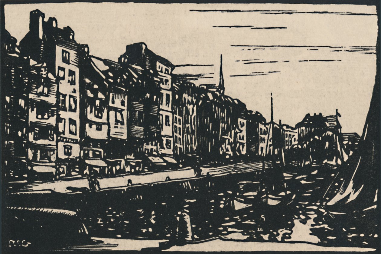 Honfleur - Le Vieux Bassin by Paul Elie Gernez