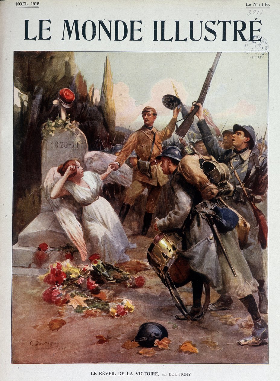 The revival of Victory, allegorical painting by Boutigny - in 