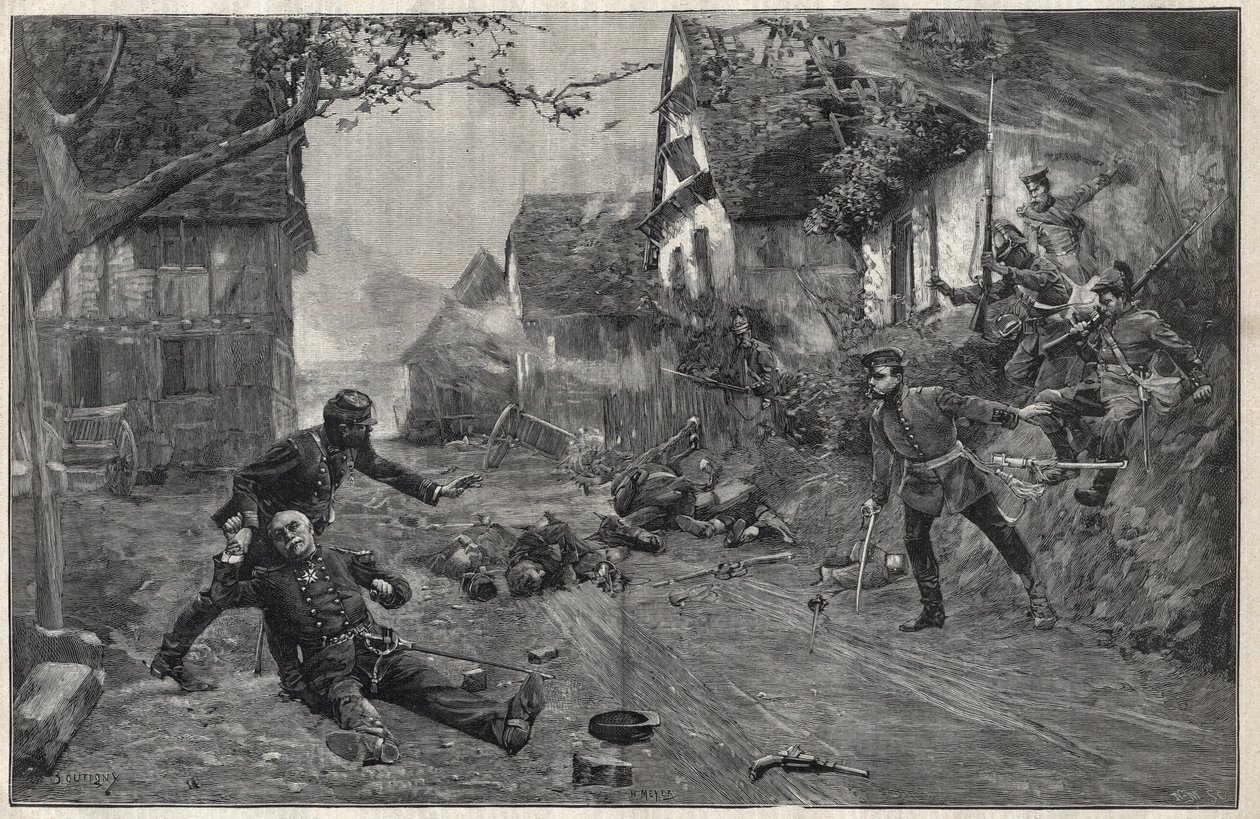 War of 1870-1871 - Battle of Woerth (or Battle of Froeschwiller-Woerth), August 6 by Paul Émile Boutigny