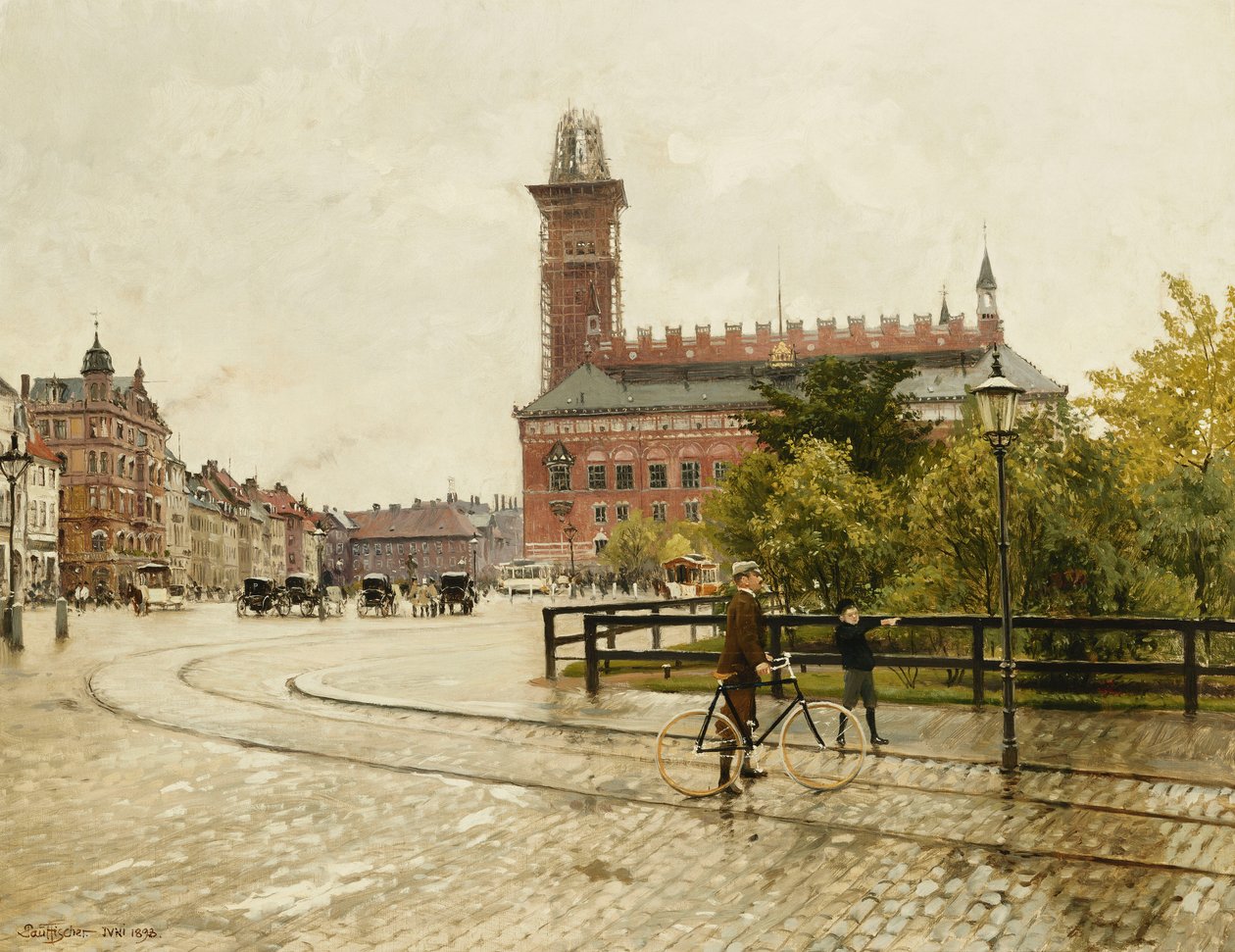 Raadhuspladsen, Copenhagen, 1893 by Paul Fischer