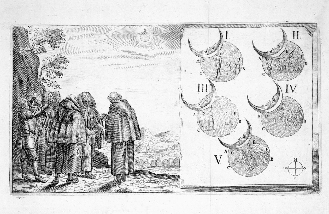 A Military Attack Plotted in Accordance with the Phases of an Eclipse, 17th Century by Paul Fürst