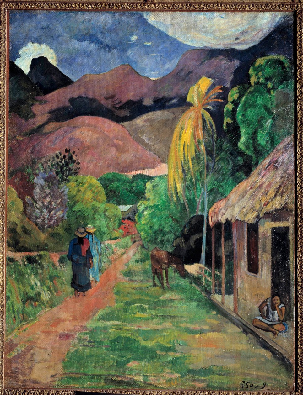 A Street in Tahiti Painting by Paul Gauguin (1848-1903) 1891 Tolede, museum of arts by Paul Gauguin