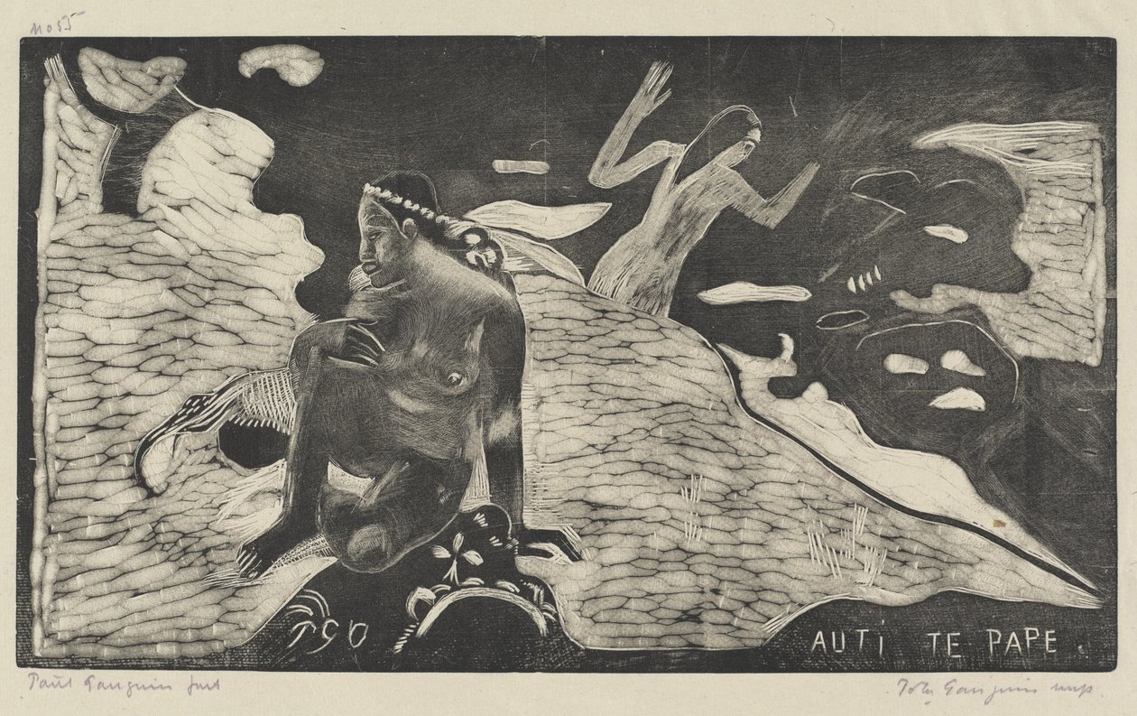 Auti te Pape Women at the River, 1894-1895 by Paul Gauguin