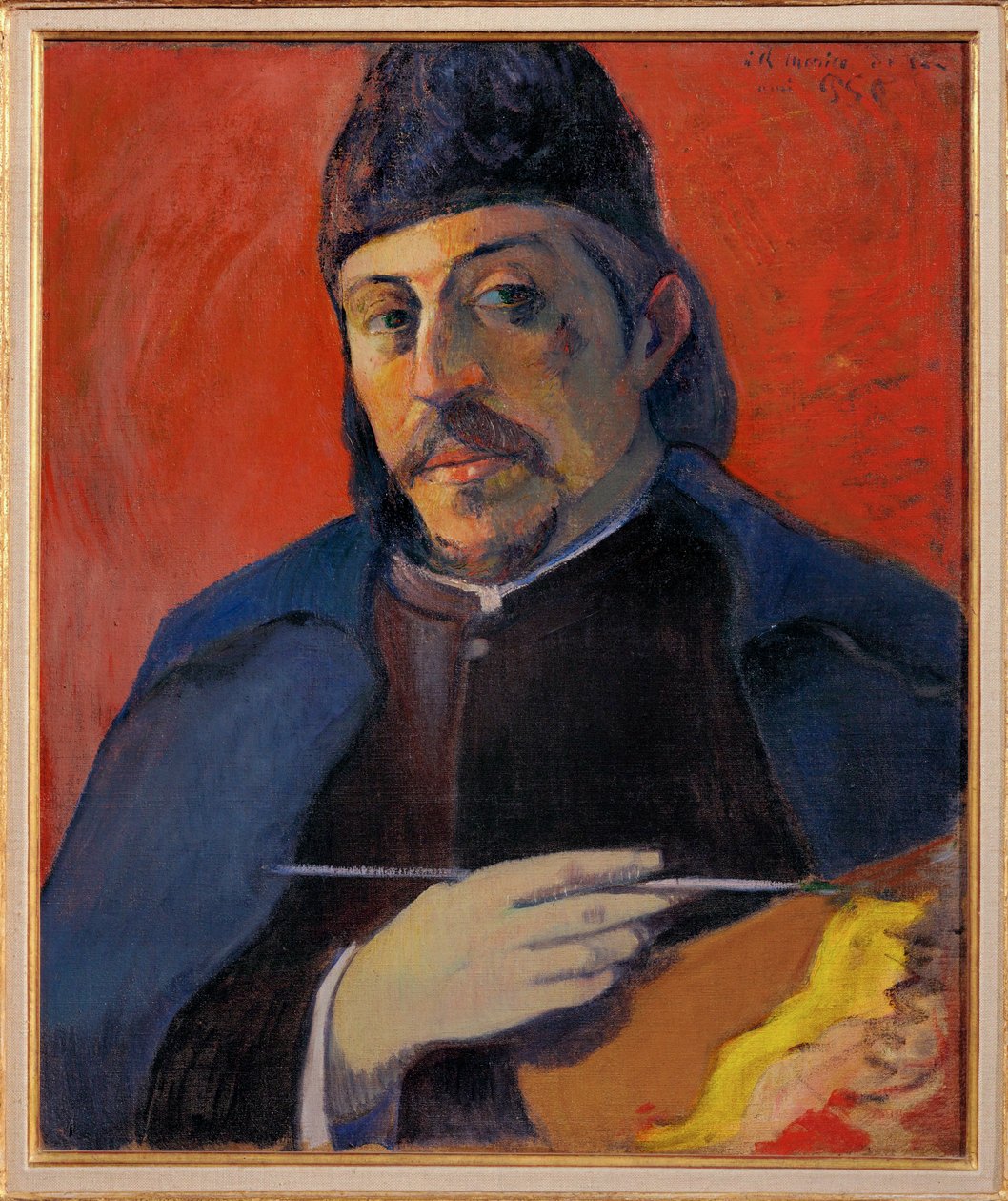 Self-Portrait with Palette by Paul Gauguin