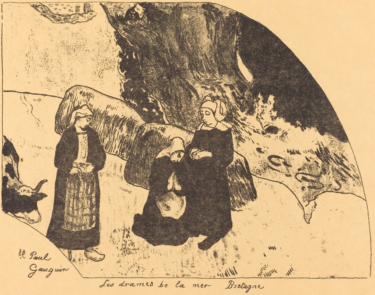 Dramas of the Sea, Brittany by Paul Gauguin