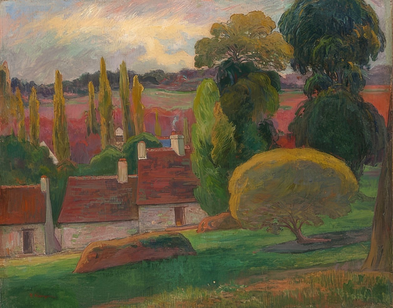 A Farmhouse in Brittany by Paul Gauguin