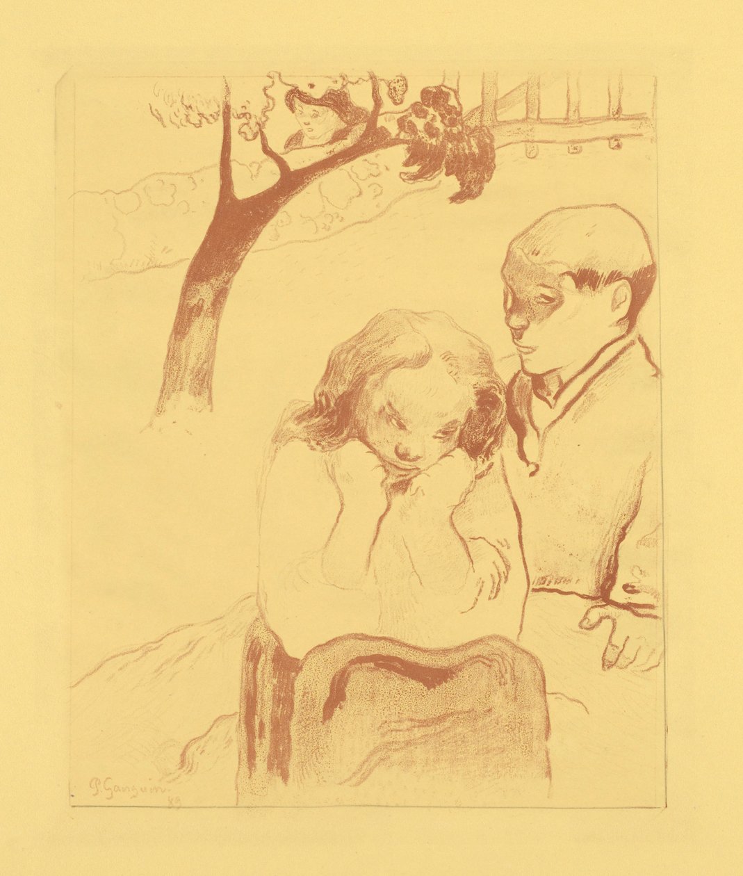 Human Misery by Paul Gauguin