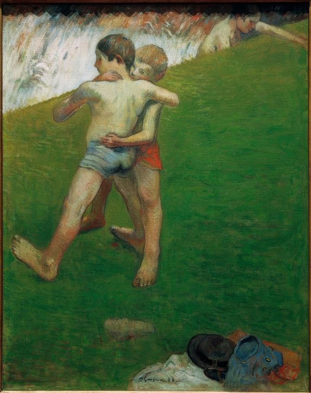 Young Wrestlers – Brittany by Paul Gauguin