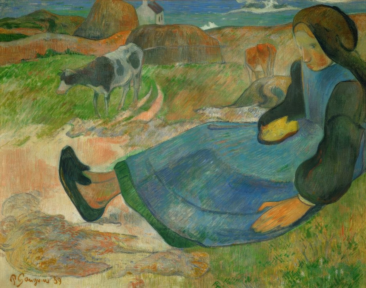 The Cowherd, or Young Breton Woman by Paul Gauguin