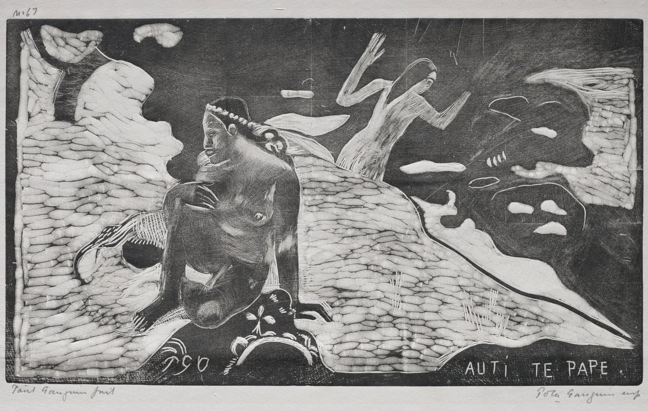 Noa Noa: Women at the River Auti Te Pape, 1893-94 by Paul Gauguin