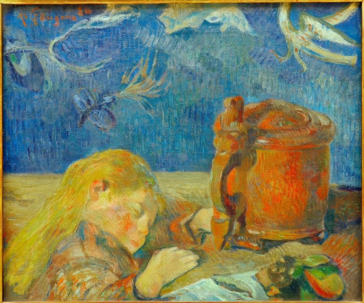 Portrait of Clovis Gauguin (The Sleeping Child) by Paul Gauguin
