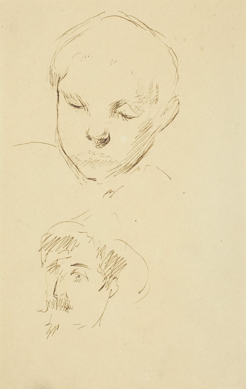 Profile of a Boy and Self-Portrait by Paul Gauguin