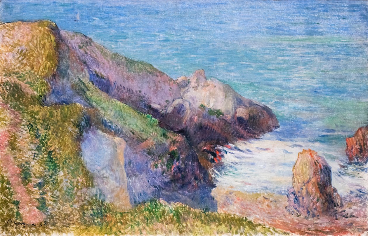 Rocks on the Brittany Coast by Paul Gauguin