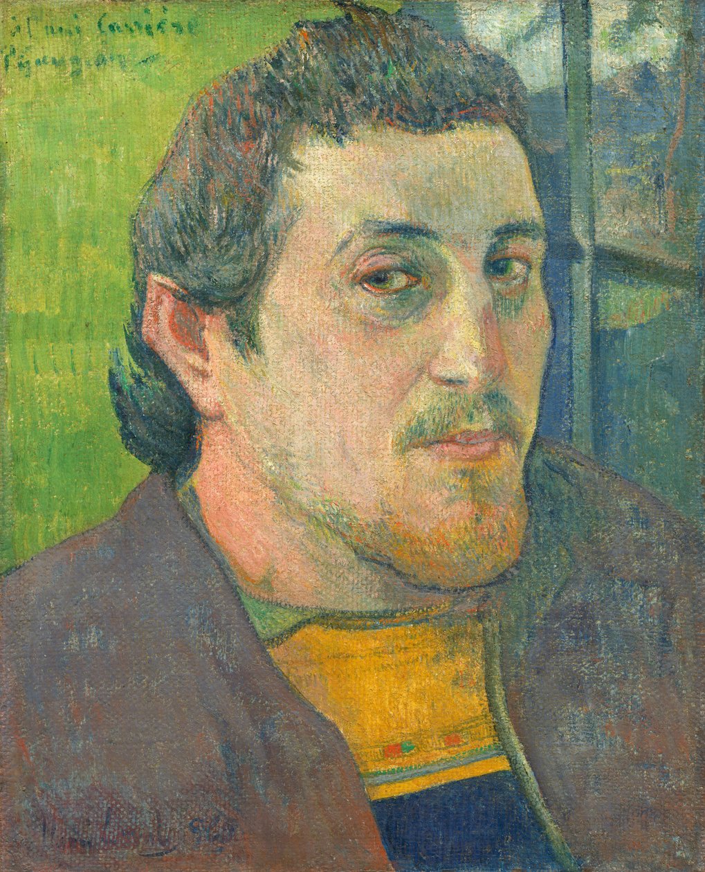 Self-Portrait Dedicated to Carrière, 1888 or 1889 by Paul Gauguin