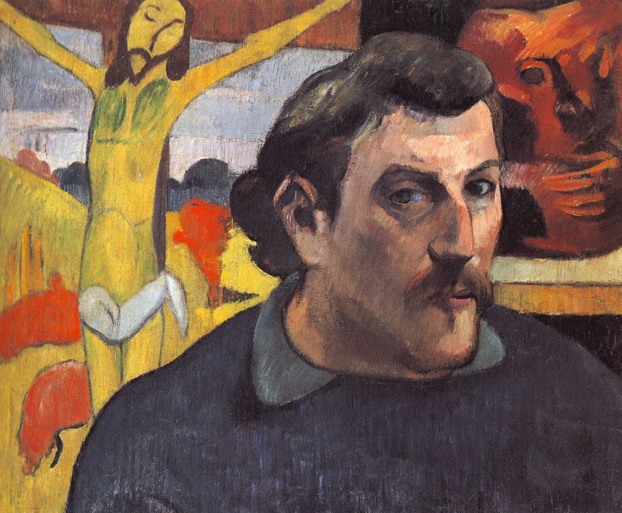 Self-Portrait with the Yellow Christ by Paul Gauguin