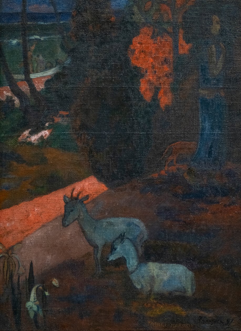 Tarari Maruru (Landscape with Two Goats) by Paul Gauguin