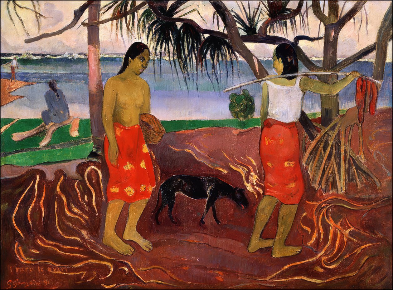 Tahiti: I Raro Te Oviri (Under the Pandanus), Paul Gauguin (1891) by Paul Gauguin