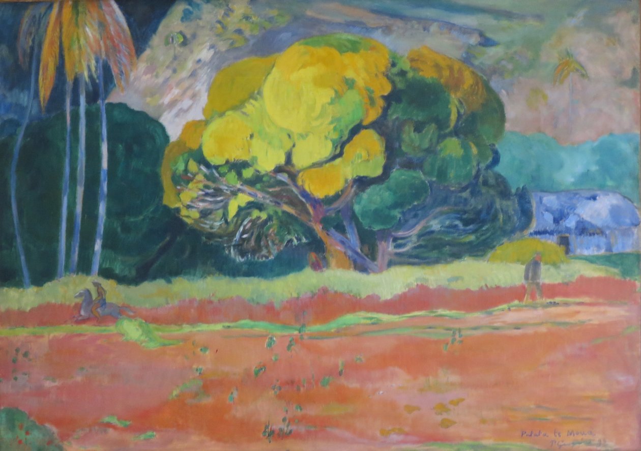 At the Foot of a Mountain by Paul Gauguin