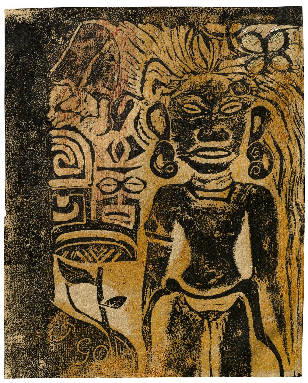 Tahitian Idol, The Goddess Hina by Paul Gauguin