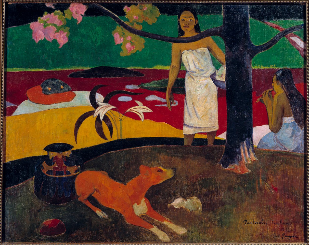 Tahitian Scene by Paul Gauguin