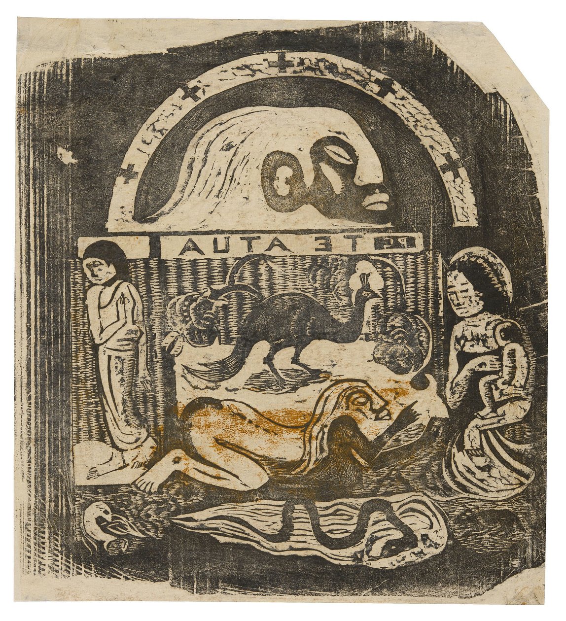 The God, from the Suite of Late Wood-Block Prints by Paul Gauguin