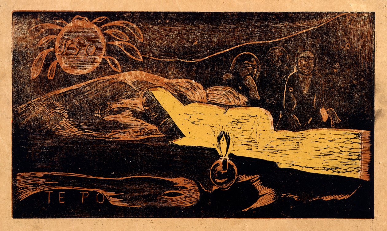 Te po. La grande nuit From the Series Noa Noa, 1893-1894 by Paul Gauguin