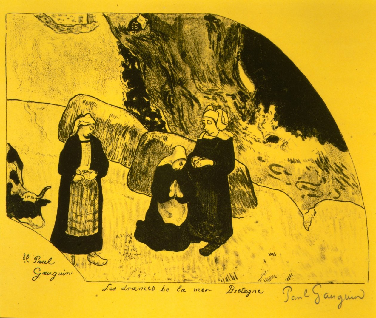 The Drama of the Sea, Brittany, from the Volpini Suite: Dessins lithographiques, 1889 by Paul Gauguin