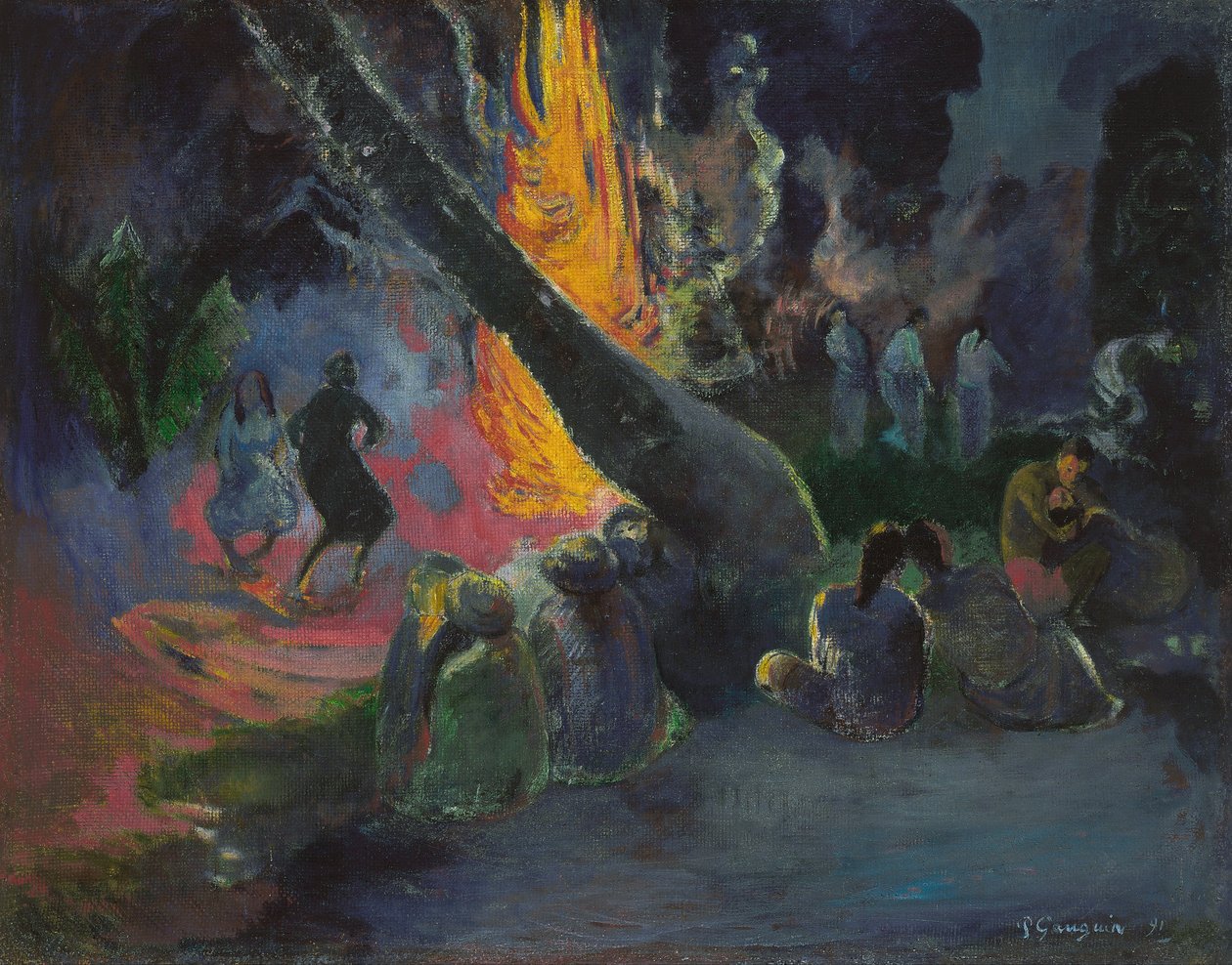 The Fire Dance by Paul Gauguin
