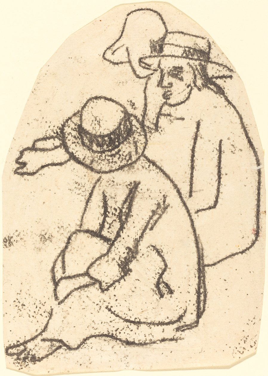 Three Tahitians Study for La soeur de charite by Paul Gauguin