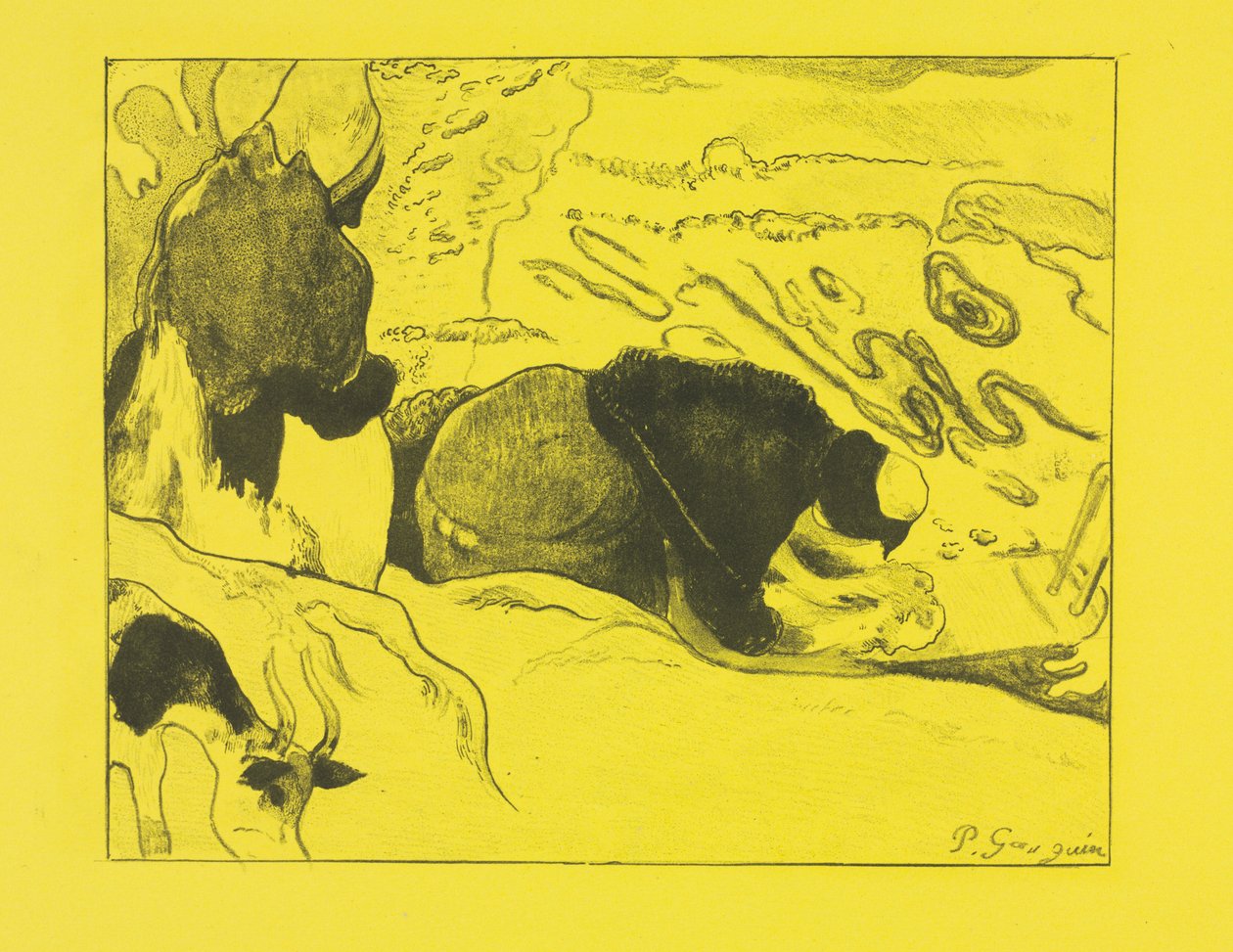 Volpini Suite: Laundresses by Paul Gauguin