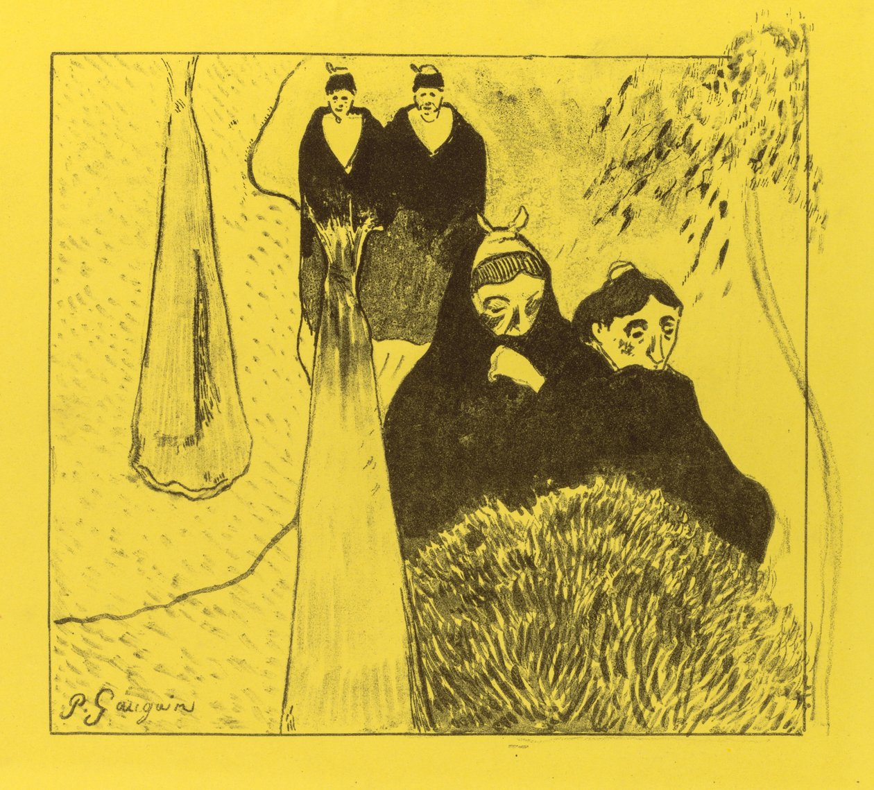 Volpini Suite: Old Women of Arles, 1889 by Paul Gauguin