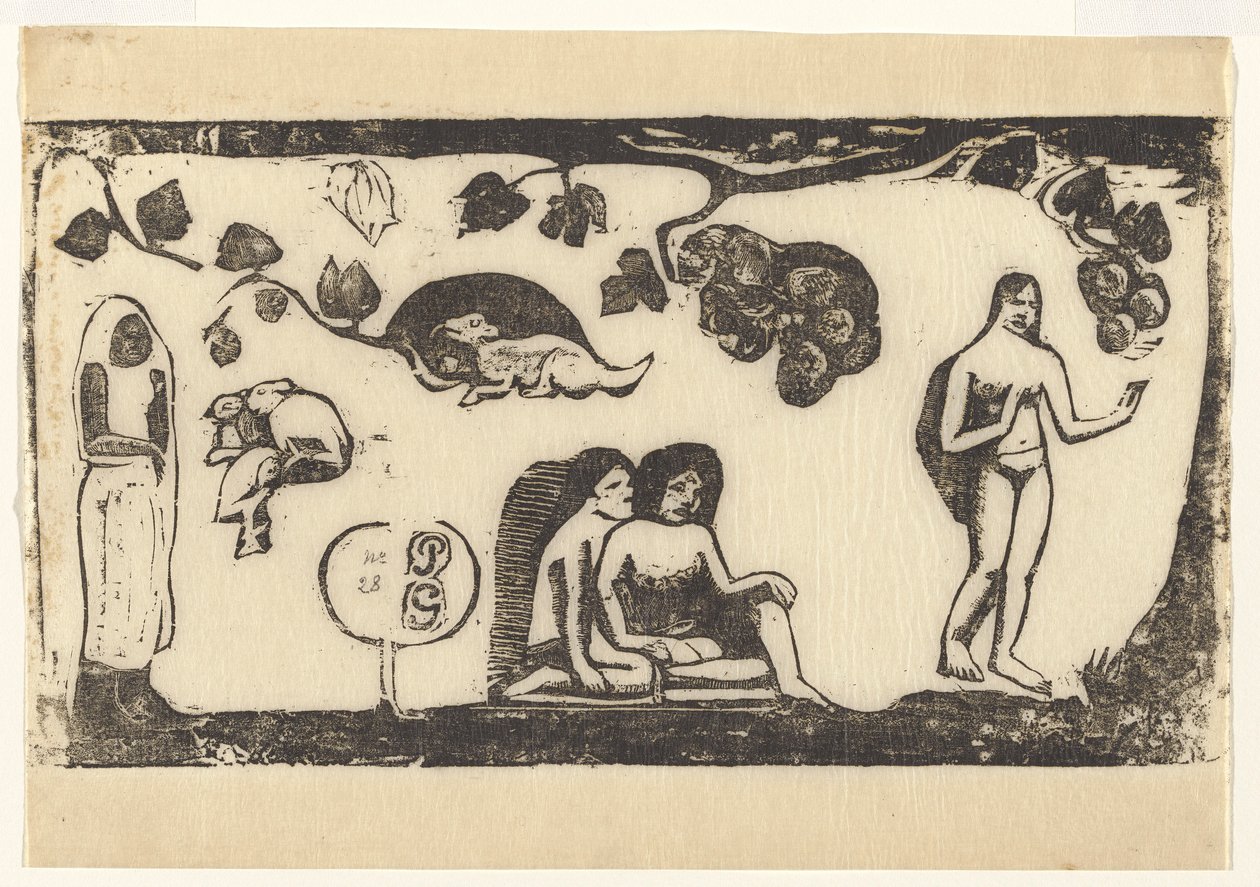 Women, Animals, and Foliage by Paul Gauguin